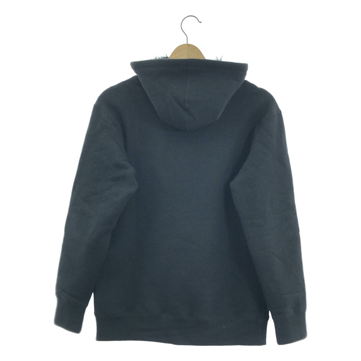 [狀況良好] YETINA | 2024 秋冬 | 羊毛內裡套頭連帽衫 | S碼 | 黑色 | 男款