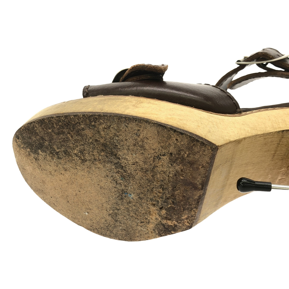 Chloe | 皮革木質粗跟高跟鞋 | 棕色 | 女款