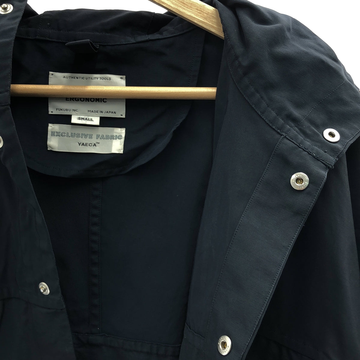 YAECA ERGONOMIC / 야에카 엘 공학 | 60/40 cloth hood shirts / 크로스 푸드 셔츠 재킷 | S | 네이비 | 남성
