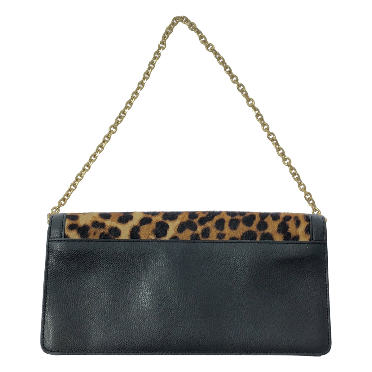 Lauren Ralph Lauren / 로렌 랄프로렌 | 레오파드 하라코 가죽 체인백 | 블랙 / 브라운 / 골드 | 여성