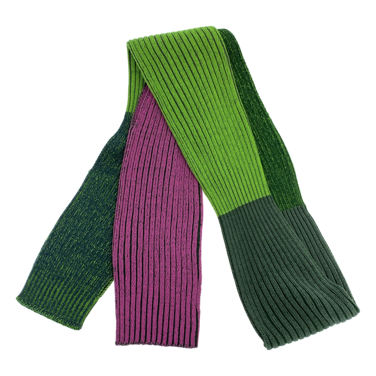 HOMME PLISSE ISSEY MIYAKE / オムプリッセイッセイミヤケ | 2024AW | RB DRAWING SCARF ロング マフラー | グリーン/パープル | メンズ