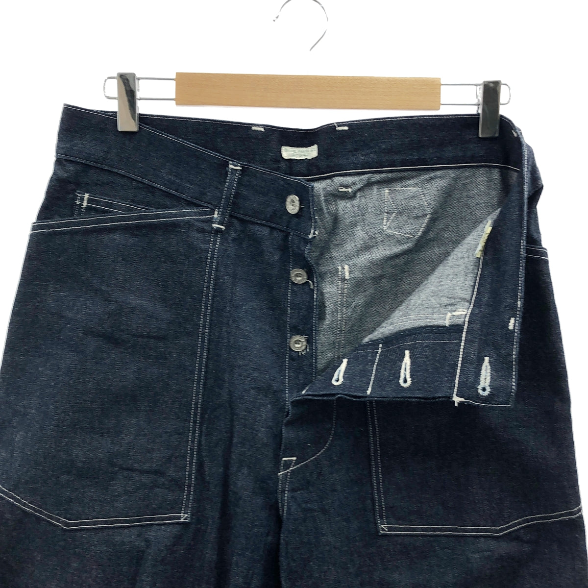 【美品】  PHIGVEL / フィグベル | 2023SS～ | MIL DENIM FATIGUE TROUSERS ミル デニム ファティーグ トラウザーズ パンツ | 34 | インディゴ | メンズ