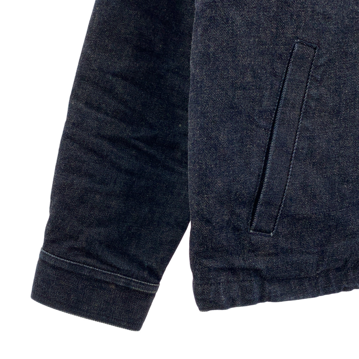 CALEE / 캐리 | 데님 지퍼 퀼팅 재킷 | M | 남성