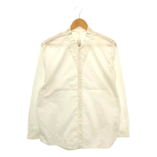 NO CONTROL AIR | TC Melange Batiste Rib-Like Collar Wide Shirt | S | Men's