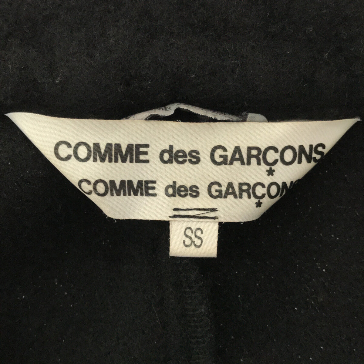 COMME des GARCONS COMME des GARCONS / 콤콤 | 2008AW / AD2008 염색 가공 축융 울 인사이드 아웃 변형 더블 코트 | SS | 블랙 | 여성