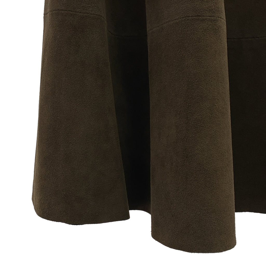 MADISON BLUE / 매디슨 블루 | FLARE SK VELOUR SPLIT 스웨이드 가죽 플레어 스커트 | S |