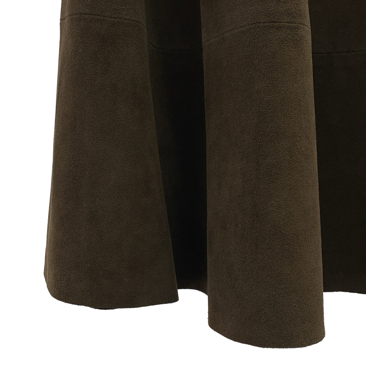 MADISON BLUE / 매디슨 블루 | FLARE SK VELOUR SPLIT 스웨이드 가죽 플레어 스커트 | S |