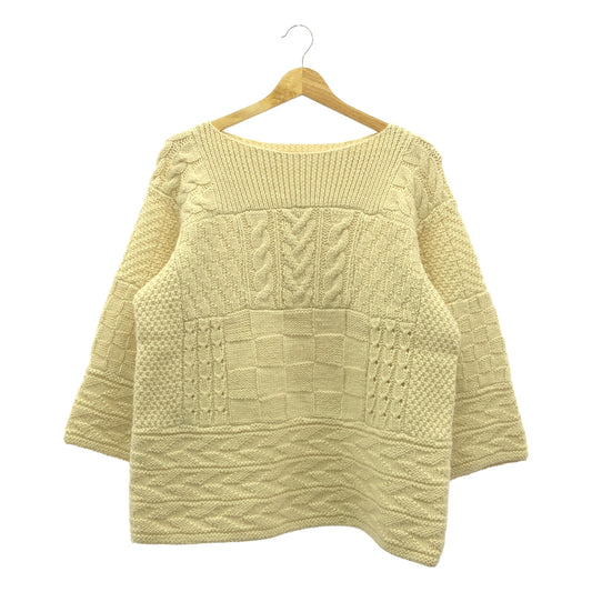 Drawer | Wool alpaca low gauge knit | 2 | Ivory | Women's