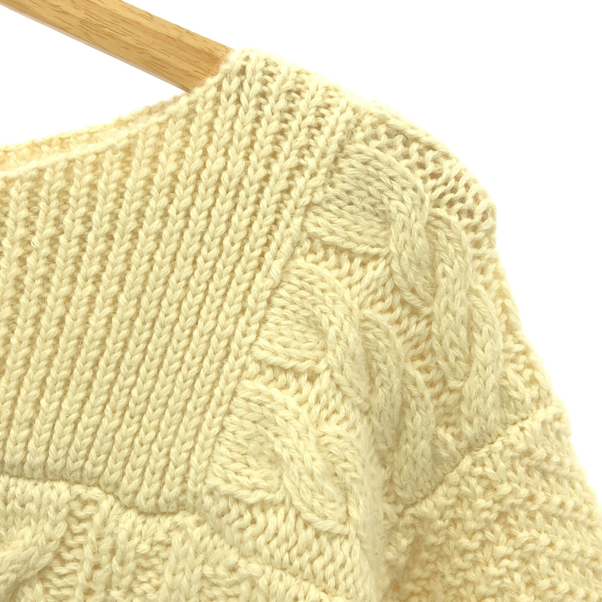 Drawer | Wool alpaca low gauge knit | 2 | Ivory | Women's