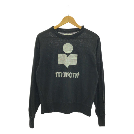 ISABEL MARANT ETOILE / イザベルマランエトワール | KLOWIA TEESHIRT リネン クルーネック カットソー | S | ブラック | レディース