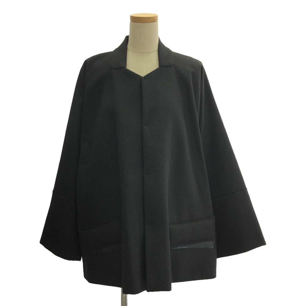 COMME des GARCONS COMME des GARCONS / Comme des | 2021秋冬 |羊毛麥爾登呢變形加厚寬夾克 | M |黑色 |女性的