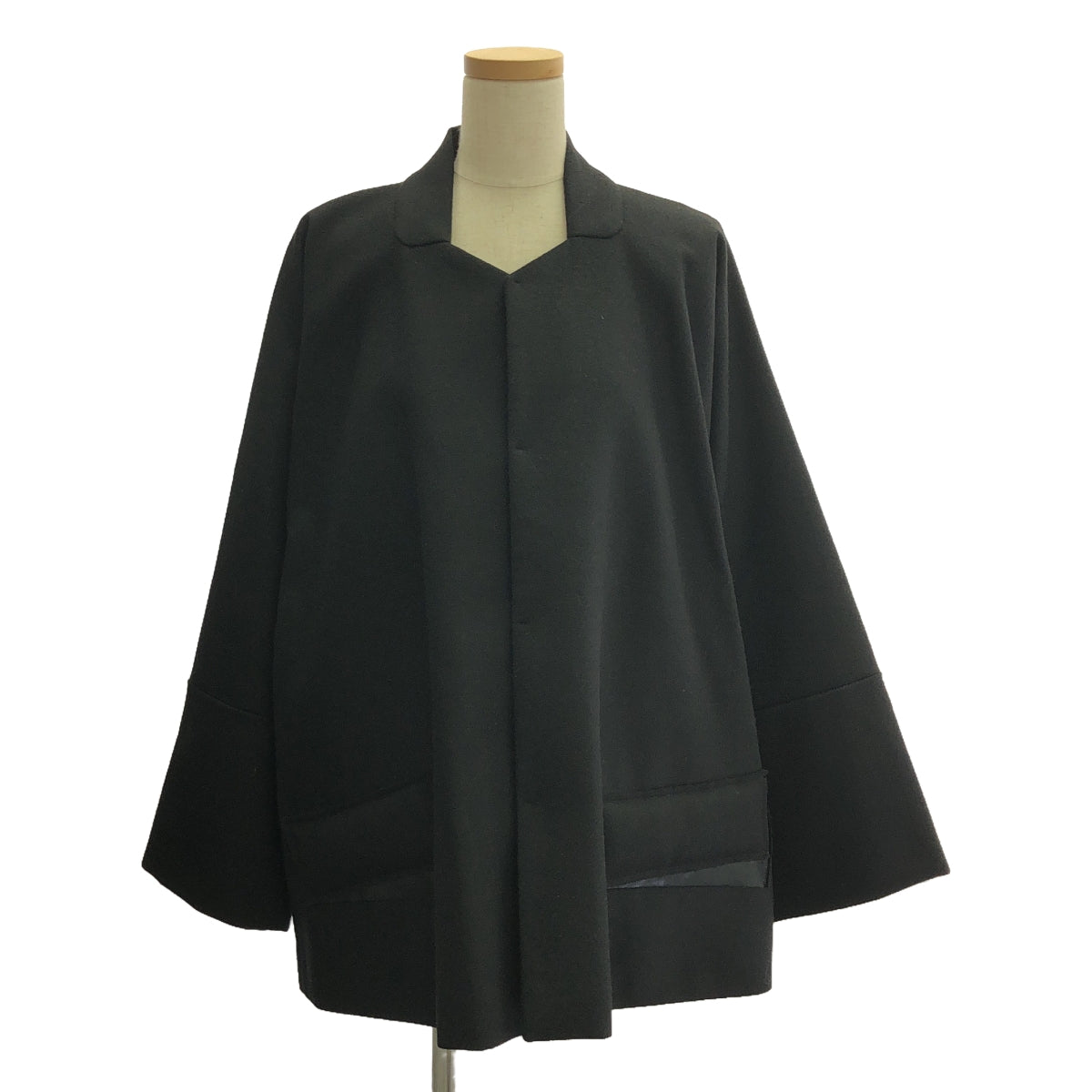 COMME des GARCONS COMME des GARCONS / Comme des | 2021秋冬 |羊毛麥爾登呢變形加厚寬夾克 | M |黑色 |女性的