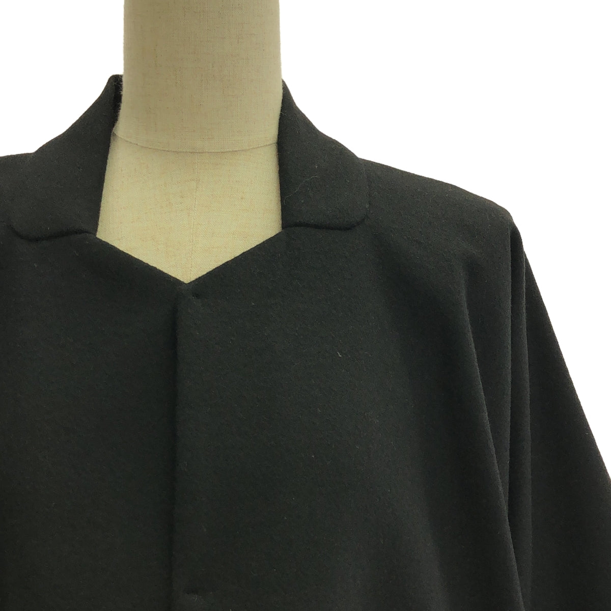COMME des GARCONS COMME des GARCONS / 콤콤 | 2021AW | 울 멜튼 변형 안솜 와이드 재킷 | M | 블랙 |