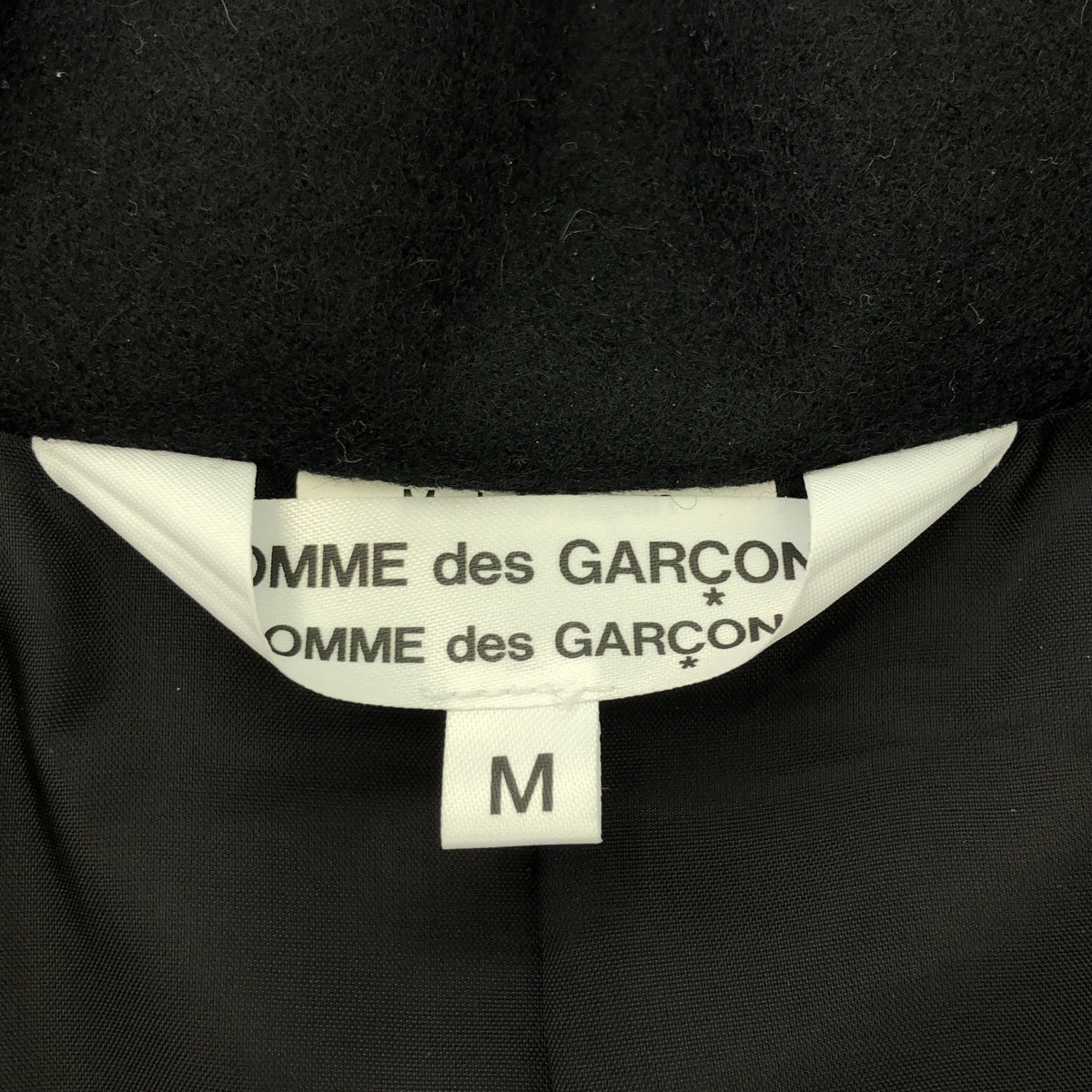 COMME des GARCONS COMME des GARCONS / Comme des | 2021秋冬 |羊毛麥爾登呢變形加厚寬夾克 | M |黑色 |女性的