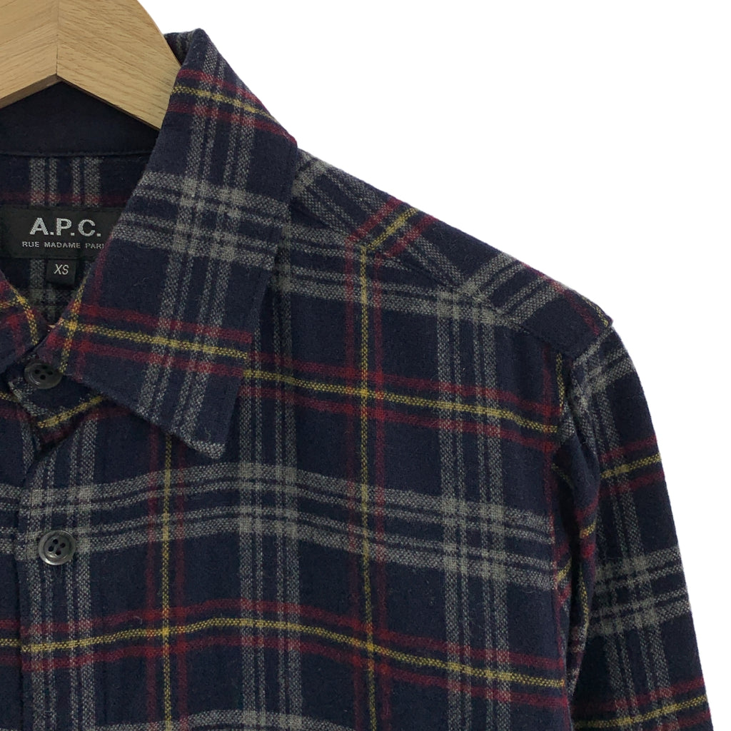 A.P.C. / アーペーセー | ウール チェックシャツ | XS | メンズ
