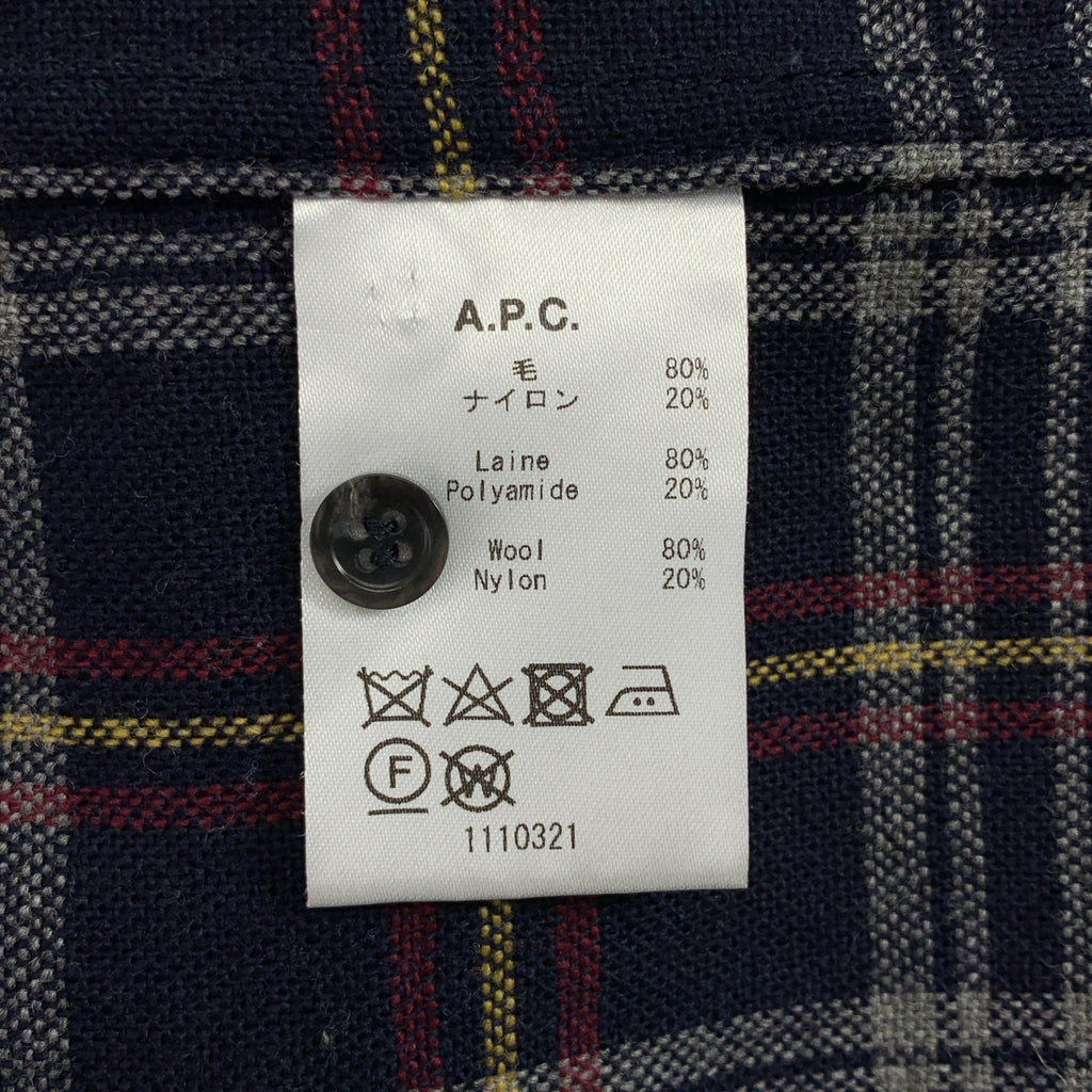 A.P.C. / アーペーセー | ウール チェックシャツ | XS | メンズ