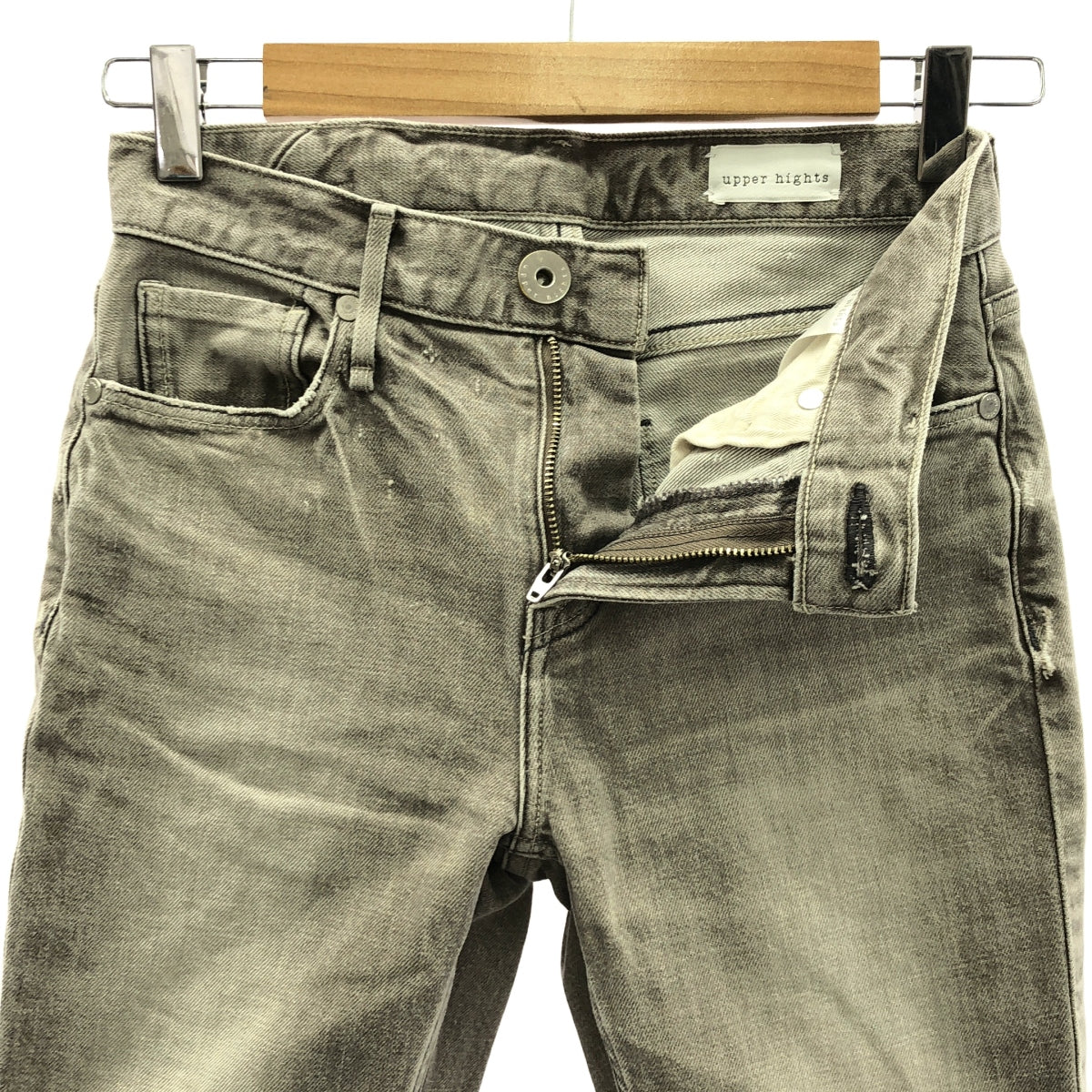 upper hights / 어퍼 하이츠 | 데미지 가공 데님 팬츠 | 22 | 회색 | 여성
