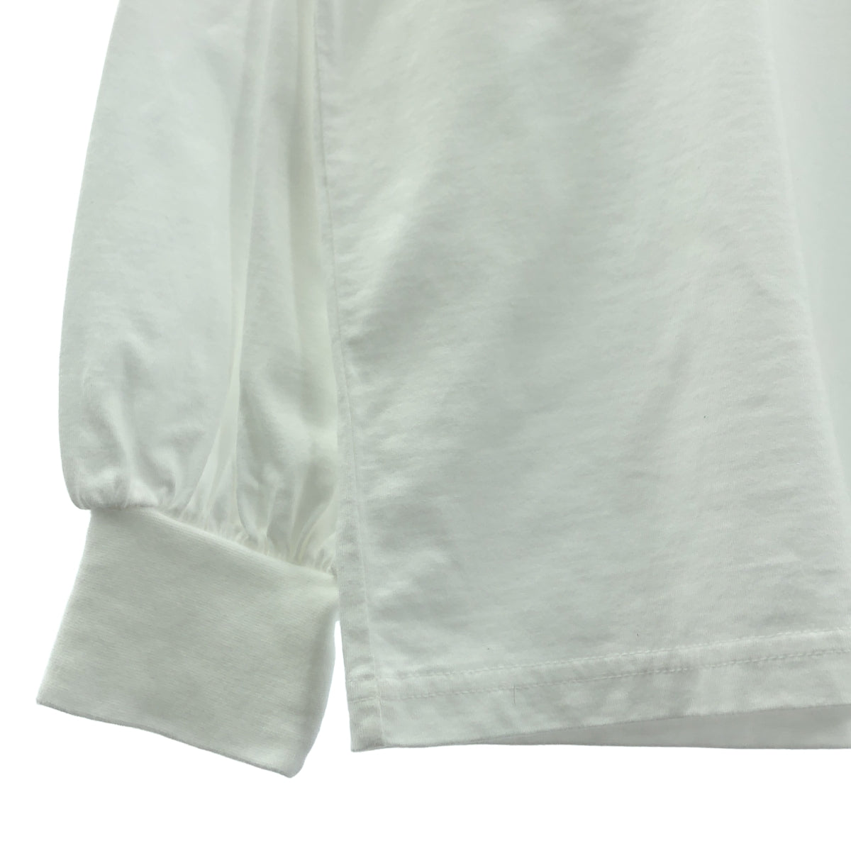 HYKE / 하이크 | LONG-SLV TEE 코튼 티셔츠 컷소우 | 2 | 화이트 | 여성