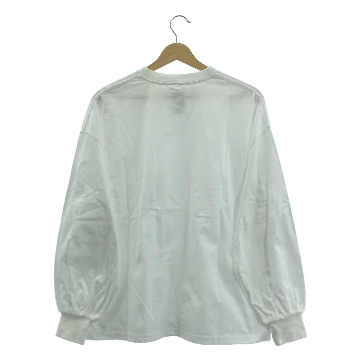 HYKE / 하이크 | LONG-SLV TEE 코튼 티셔츠 컷소우 | 2 | 화이트 | 여성