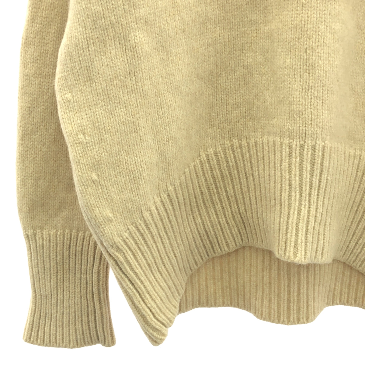 GALERIE VIE | Fine wool crew neck pullover | M | Beige | Women's