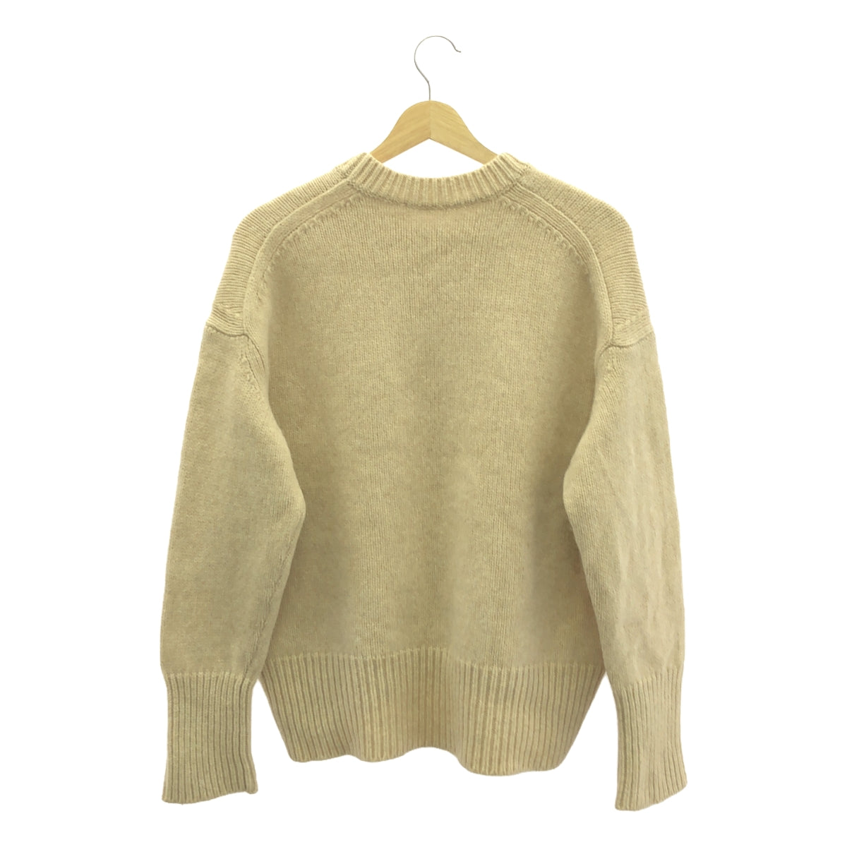 GALERIE VIE | Fine wool crew neck pullover | M | Beige | Women's