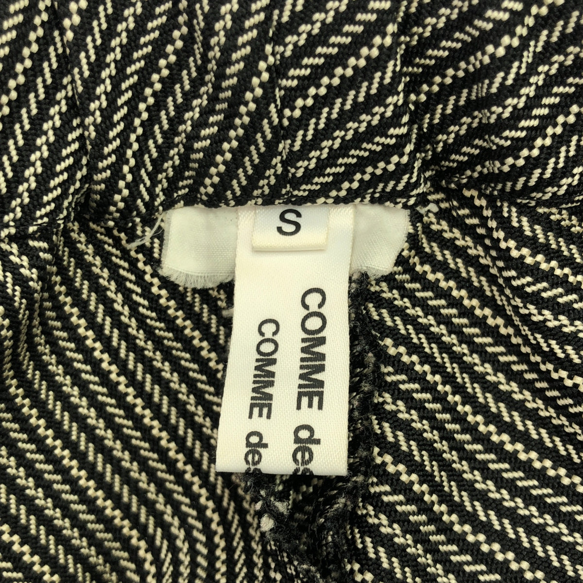 COMME des GARCONS COMME des GARCONS / Comme des |重建斜條紋休閒褲 | S |黑/白|女性的