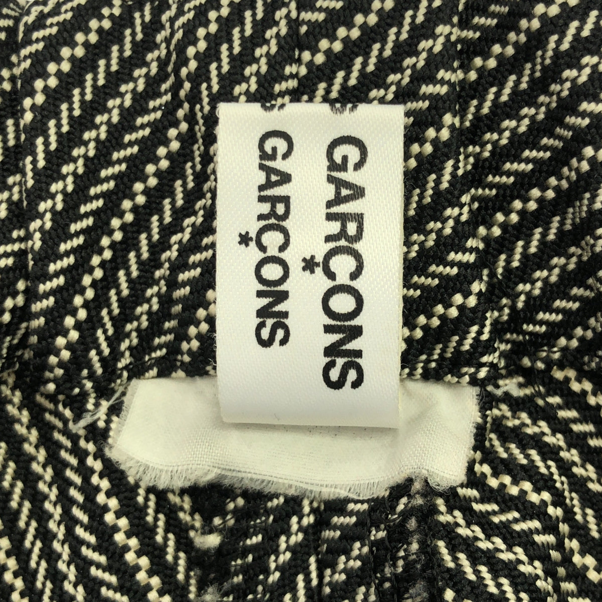 COMME des GARCONS COMME des GARCONS / Comme des |重建斜條紋休閒褲 | S |黑/白|女性的