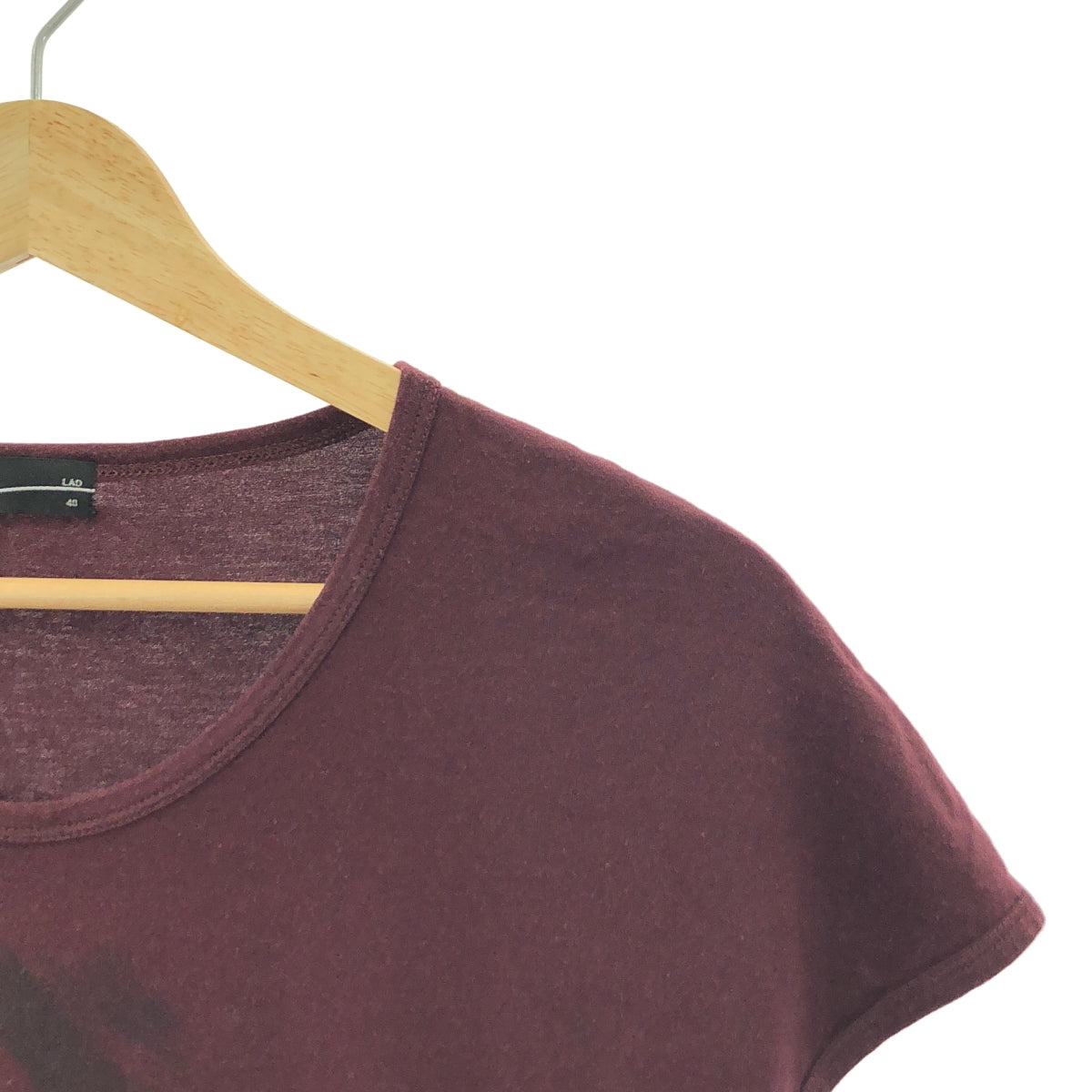 LAD MUSICIAN / ラッドミュージシャン | プリント スリーブレス  Tシャツ カットソー | 40 | ボルドー | レディース