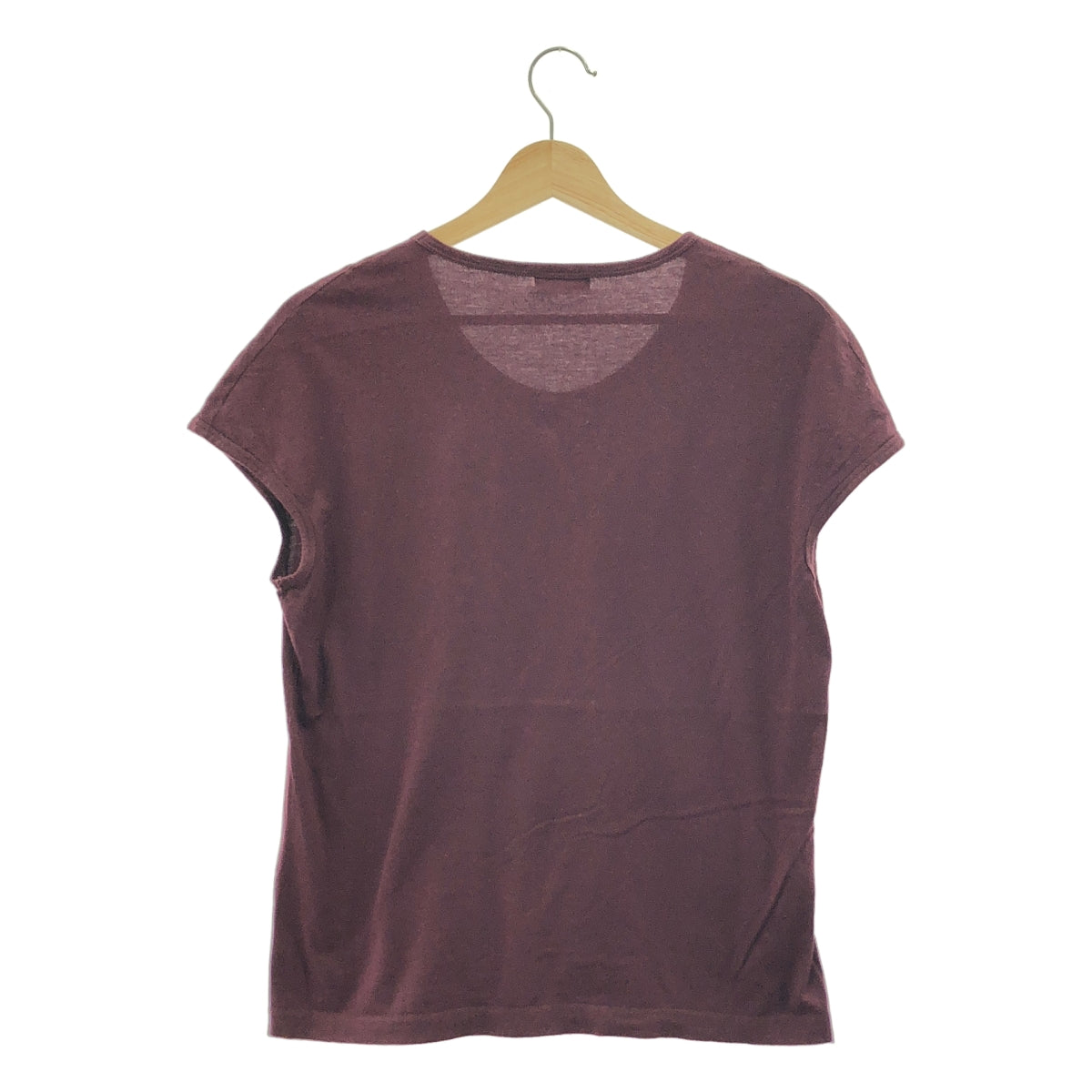 LAD MUSICIAN / ラッドミュージシャン | プリント スリーブレス  Tシャツ カットソー | 40 | ボルドー | レディース