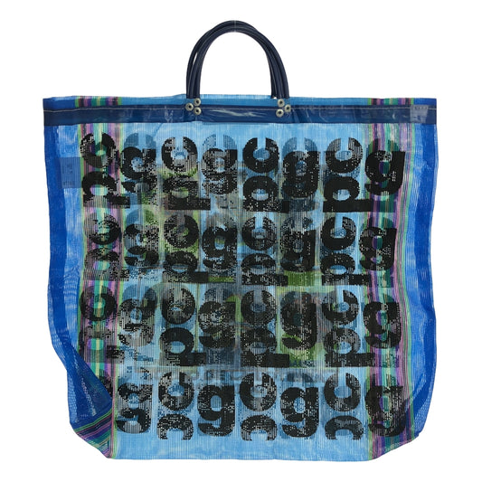 COMME des GARCONS | Mesh logo print all-over tote bag | Blue | Women's