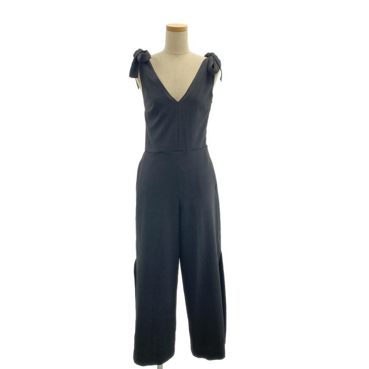 SEE BY CHLOE | 緞帶袖鬆緊後背寬版連身褲 | 尺寸 34 | 女款