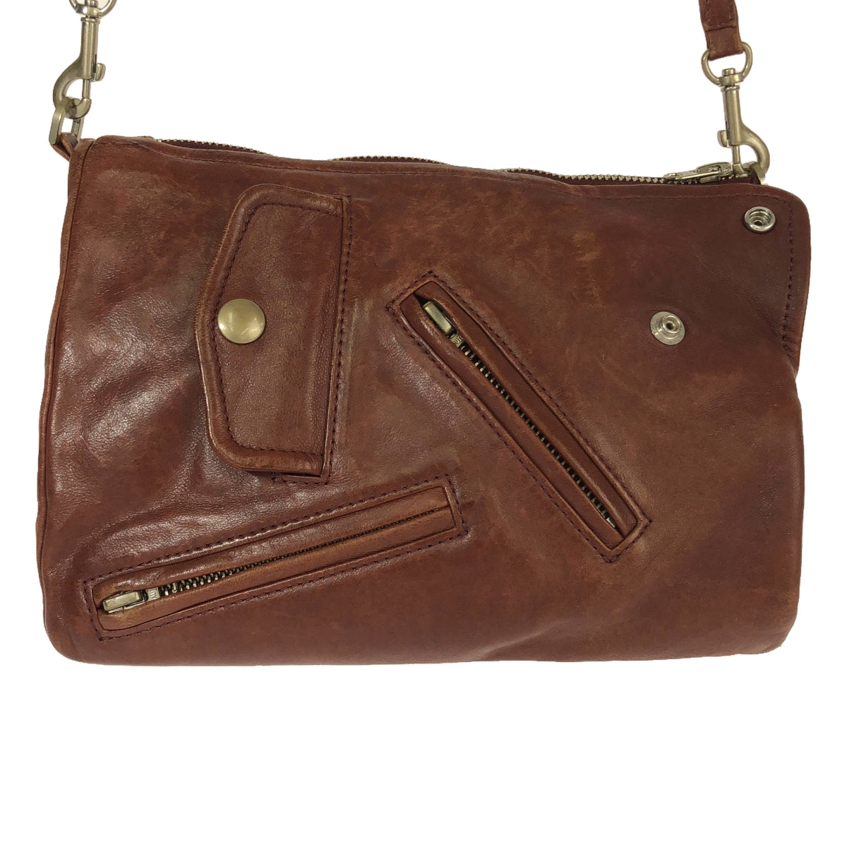 beautiful people | Leather riders shoulder bag |