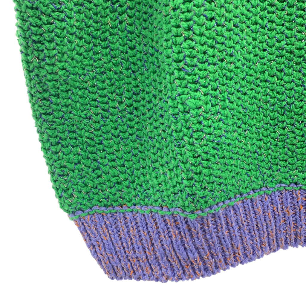 【미품】 JOHN MASON SMITH / 존 메이슨 스미스 | 3G KNIT HALF ZIP POLO SHIRT 하프집 니트 폴로 셔츠 | S | 멀티 컬러 | 여성