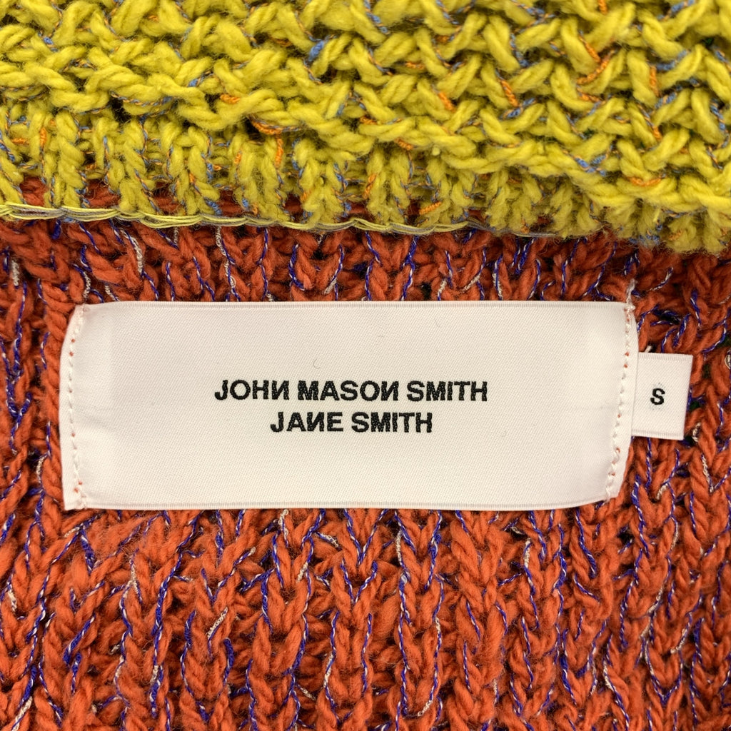 【미품】 JOHN MASON SMITH / 존 메이슨 스미스 | 3G KNIT HALF ZIP POLO SHIRT 하프집 니트 폴로 셔츠 | S | 멀티 컬러 | 여성