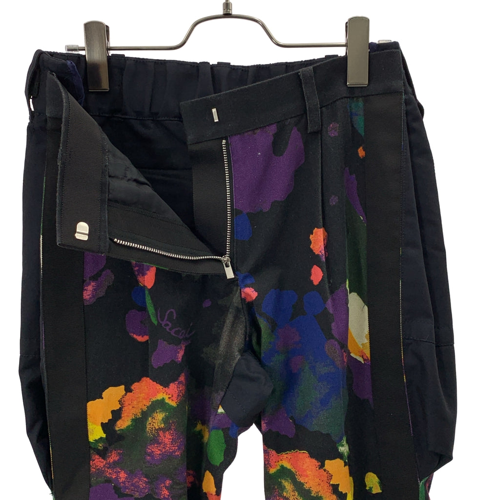 sacai / サカイ | 2019SS | フローラルプリント サイドアジャスターパンツ | 1 | レディース