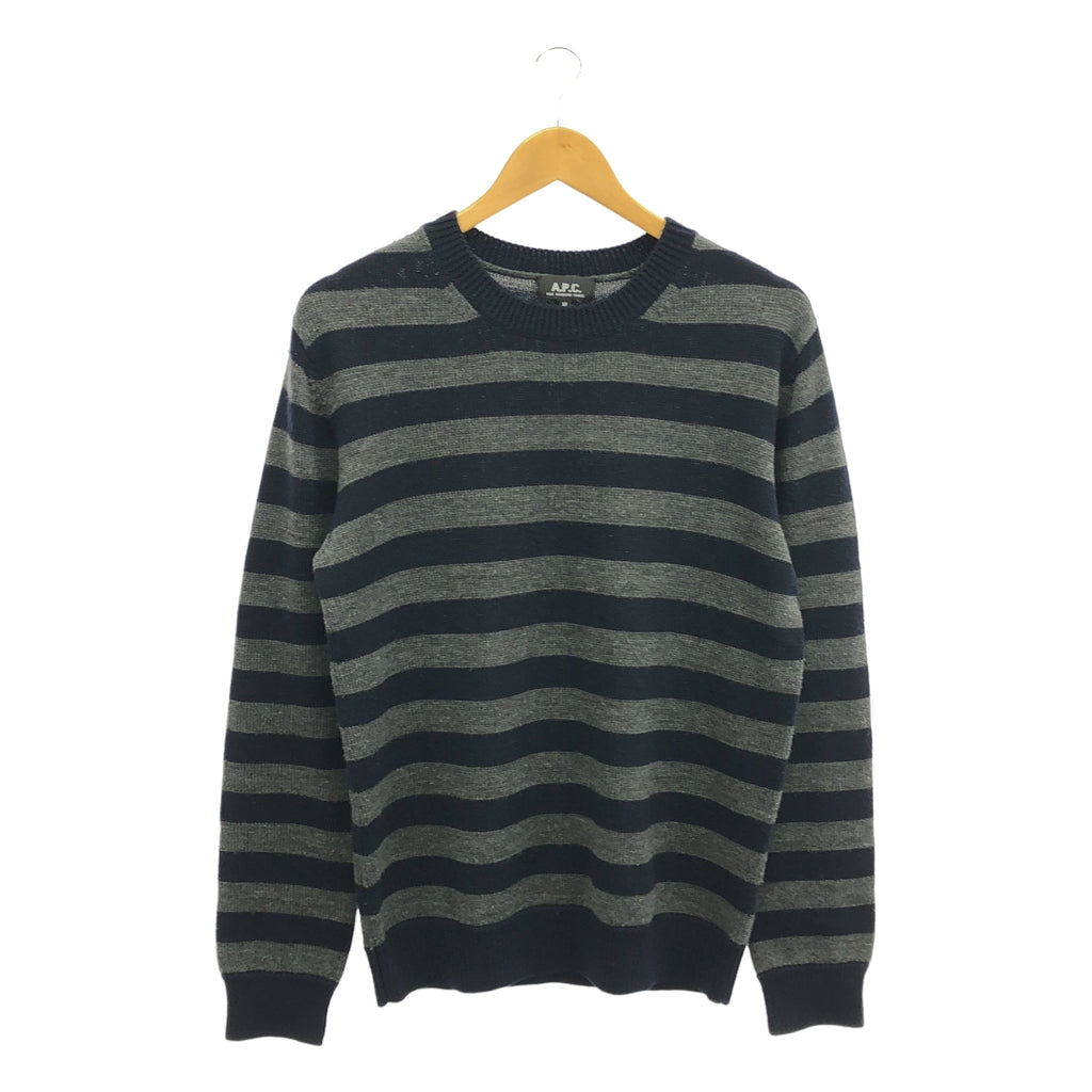 APC / A.P.C. | 圓領針織套頭衫 | M | 海軍藍/灰色 | 男款