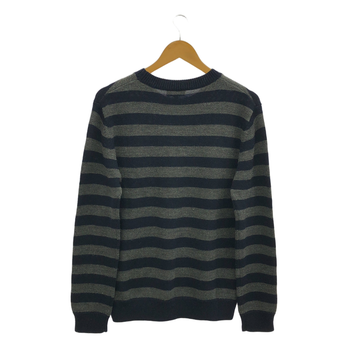 A.P.C. / アーペーセー | ボーダー クルーネック ニット プルオーバー | M | ネイビー/グレー | メンズ