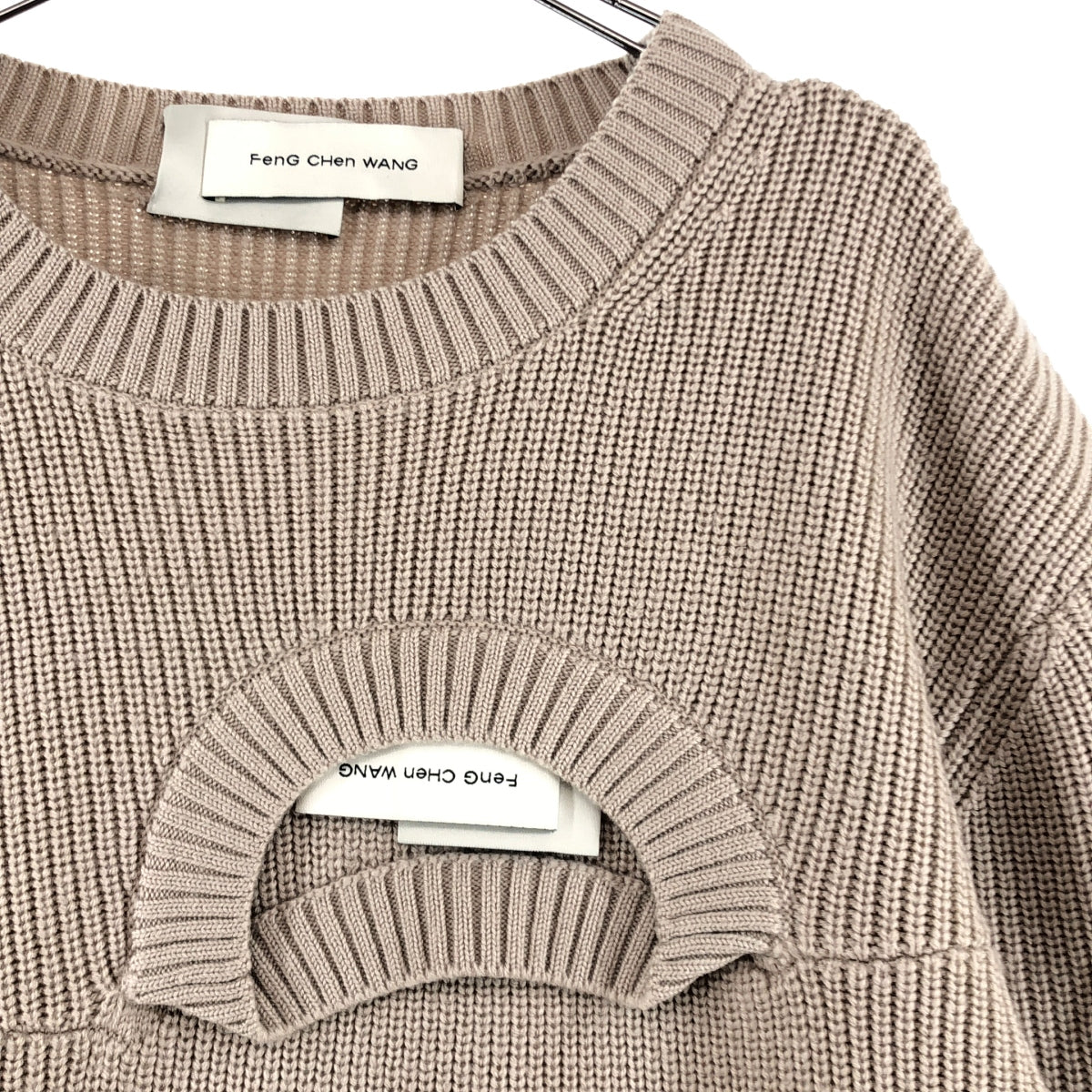 FenG CHen WANG / フェンチェンワン | DOUBLE CREW NECK KNIT ダブルクルーネック ニット | M | メンズ