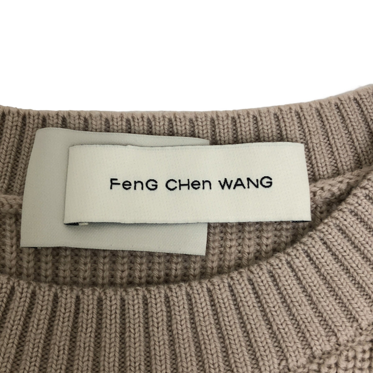 FenG CHen WANG / フェンチェンワン | DOUBLE CREW NECK KNIT ダブルクルーネック ニット | M | メンズ