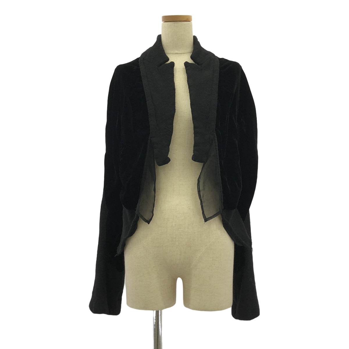 COMME des GARCONS | 2005AW | 羊毛縮水混合材質切換變形單外套 | 黑色 | 女款