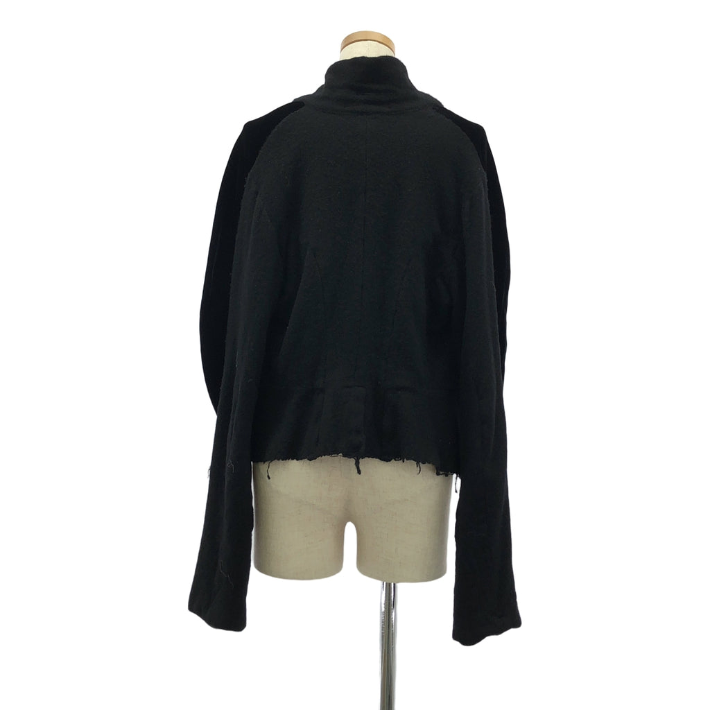 COMME des GARCONS | 2005AW | 羊毛縮水混合材質切換變形單外套 | 黑色 | 女款