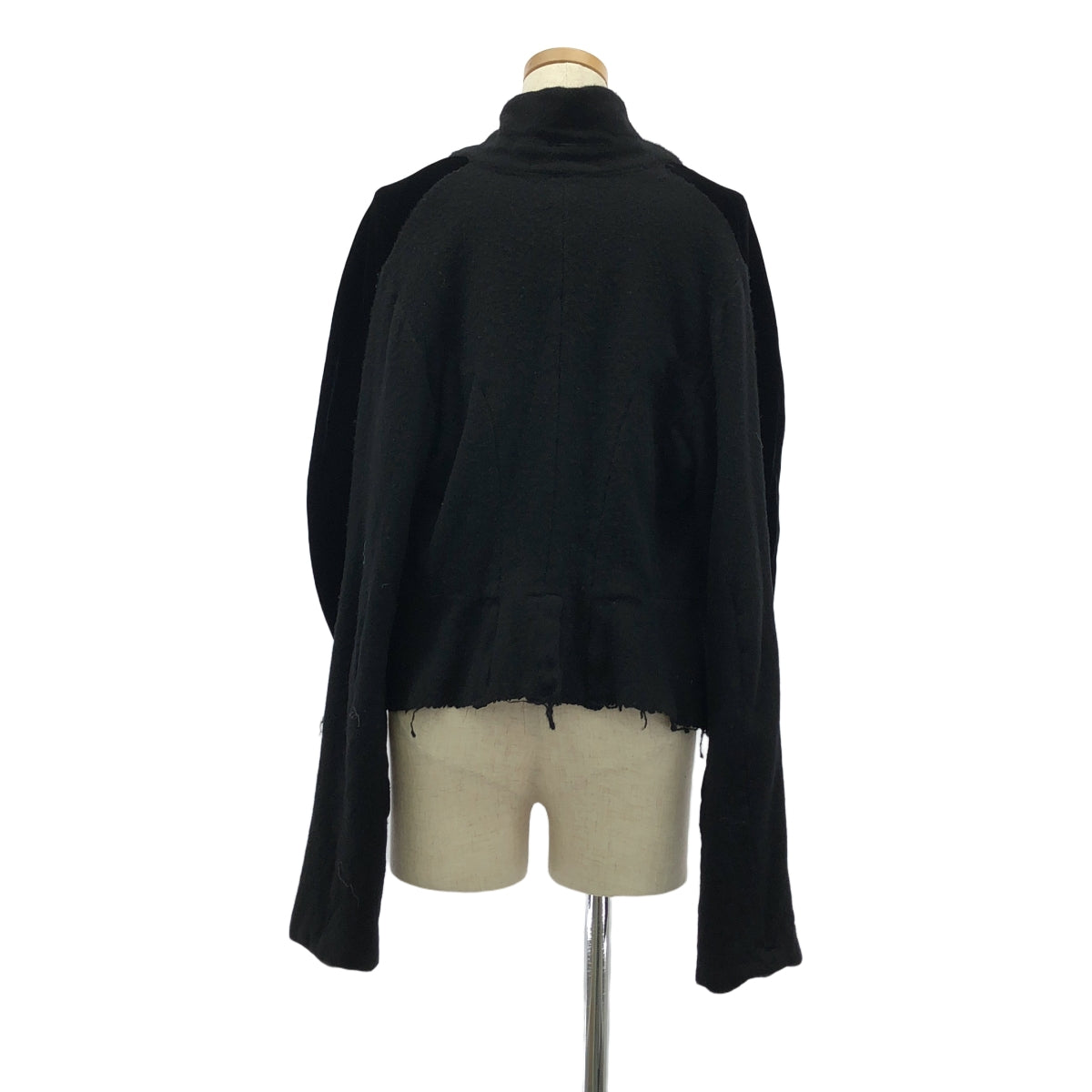 COMME des GARCONS | 2005AW | 羊毛縮水混合材質切換變形單外套 | 黑色 | 女款