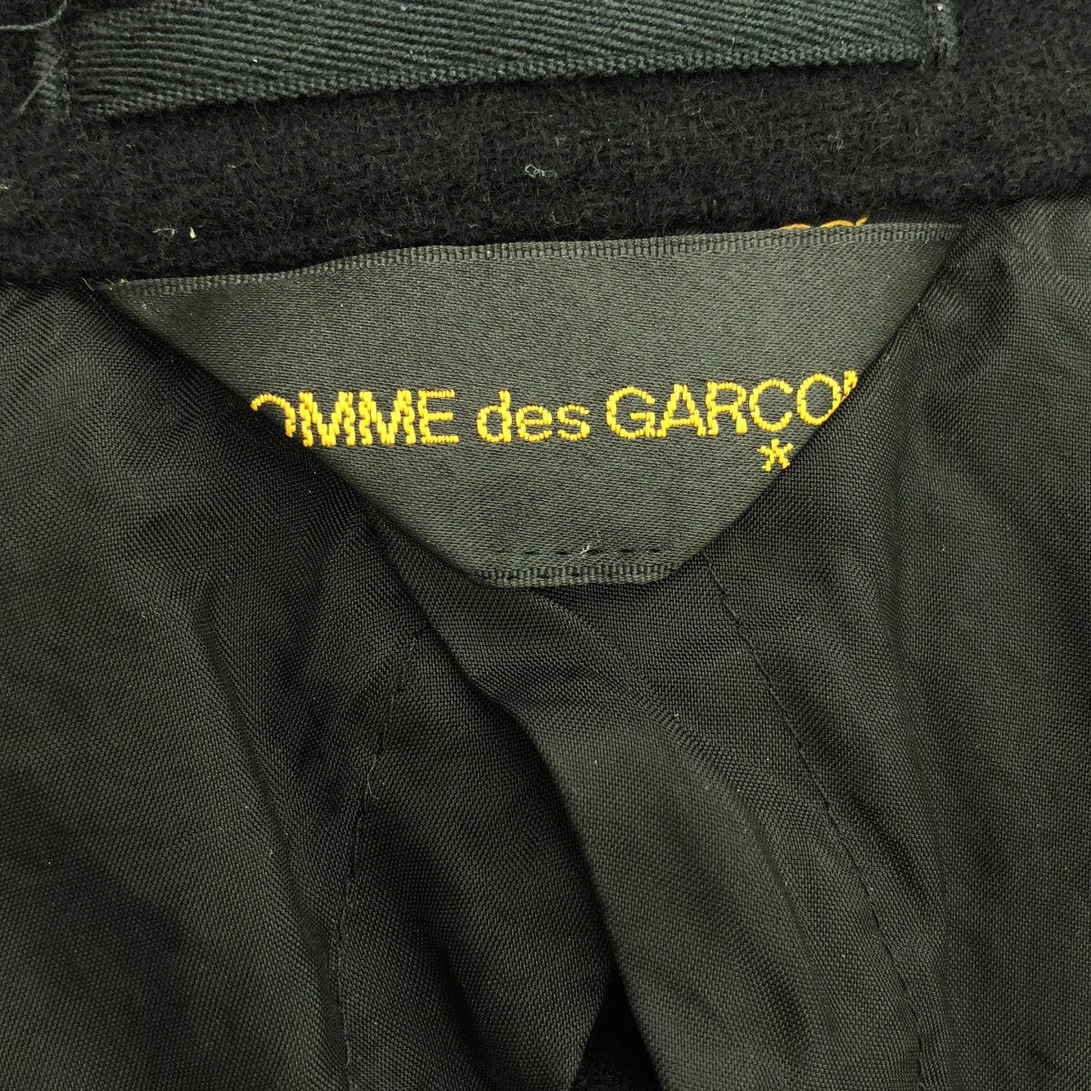 COMME des GARCONS | 2005AW | 羊毛縮水混合材質切換變形單外套 | 黑色 | 女款