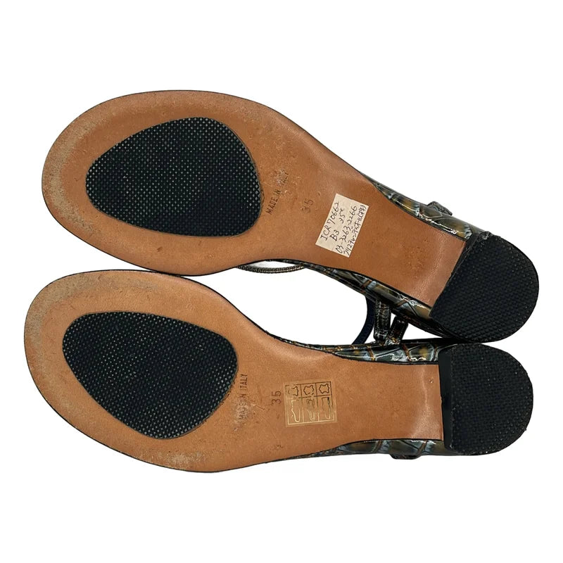 Christian Dior / クリスチャンディオール | ロゴ チェーンストラップ サンダル | 35 | レディース