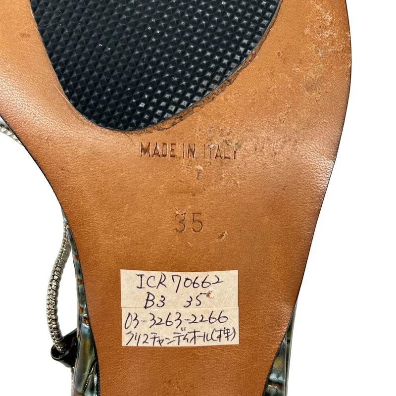 Christian Dior / クリスチャンディオール | ロゴ チェーンストラップ サンダル | 35 | レディース