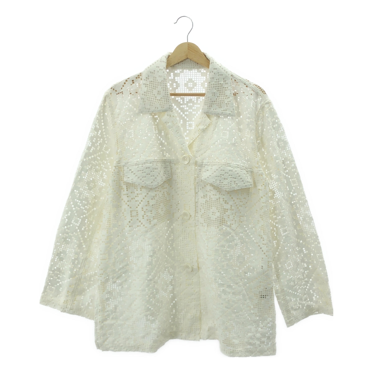 【新品】  AKIRANAKA / アキラナカ | Roberta lace JK レース ジャケット | 2 | ホワイト | レディース