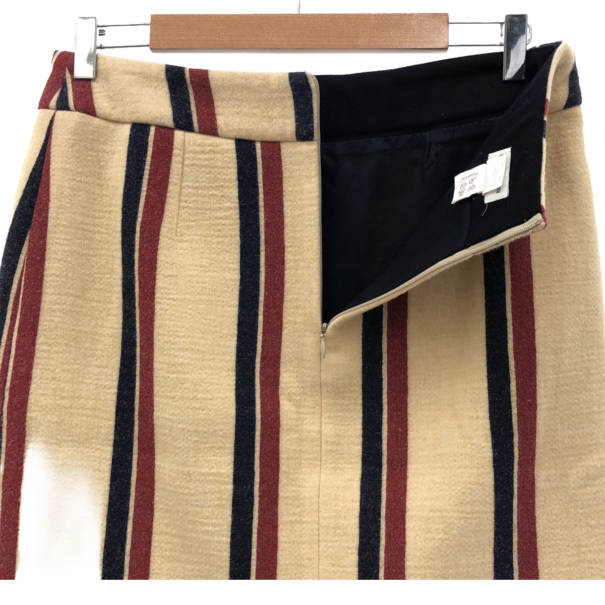 DRIES VAN NOTEN | 2013AW | Wool striped long skirt | 38 | Women's