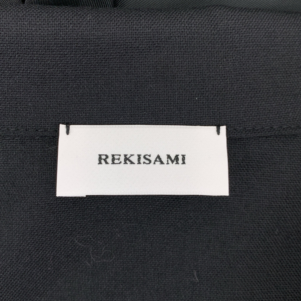 REKISAMI / レキサミ | オープンカラー シャツワンピース | 1 | ブラック | レディース