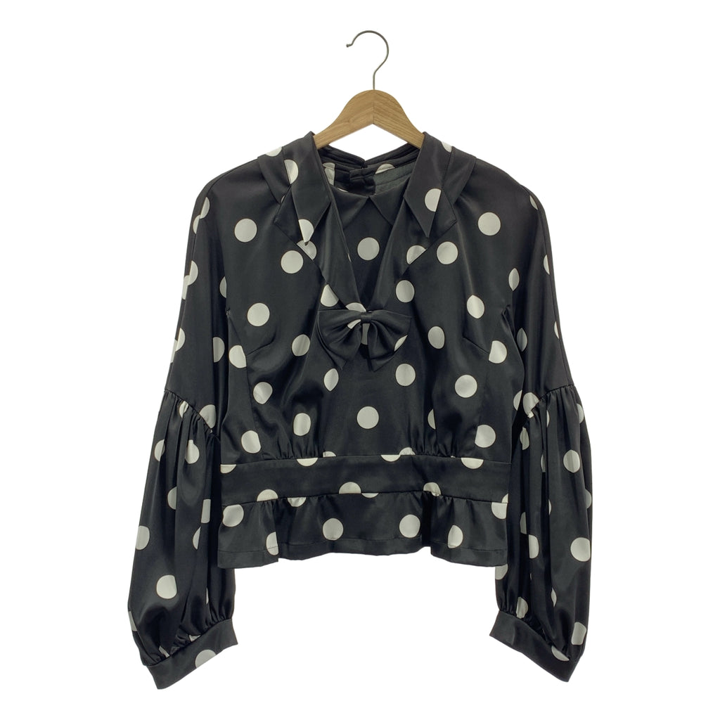 COMME des GARÇONS |圓點緞帶領帶豐袖襯衫| SHOPBOP S 號 |女性的