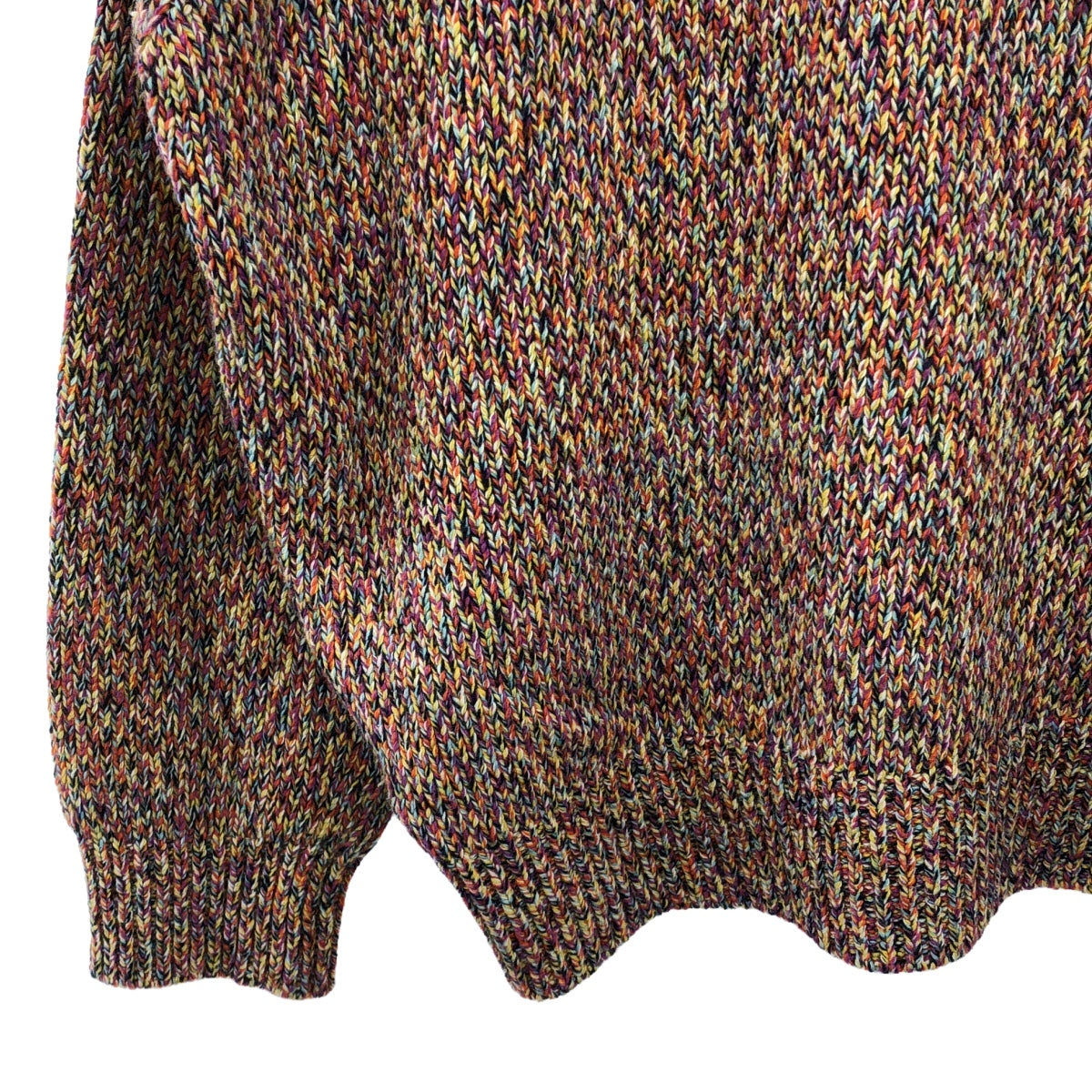 MEIAS | 2022AW | MOULINE HARF ZIP Knit Sweater | L | Multicolor | Men's